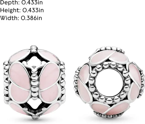 Miniatura 5 de PANDORA Joyería de mariposa rosa de plata de ley Metal Esmalte no aplica
