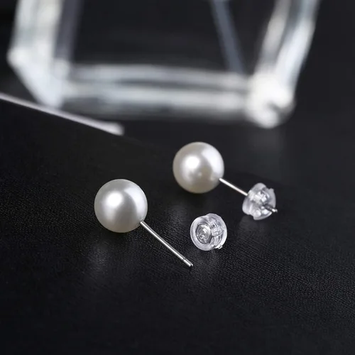 Miniatura 5 de Aretes de perlas de agua dulce, hipoalergénicos, de 4 a 0.472 in, para mujeres, regalos de damas de honor