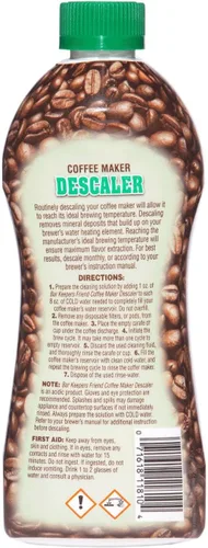 Miniatura 3 de Bar Keepers Friend Cafetera descalcificadora (12 onzas) – Elimina los depósitos minerales de las máquinas de café espresso y cafeteras automáticas