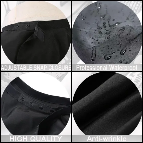 Miniatura 5 de Capa profesional de corte de pelo con cepillo de plumero para el cuello, capa de peluquería de salón, accesorios de peluquería negro Azul