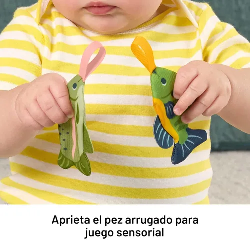 Miniatura 4 de Fisher-Price Baby Toys Mini Me Moments - Juego de pesca con carrete de 4 piezas, actividades sensoriales para el desarrollo del recién nacido a