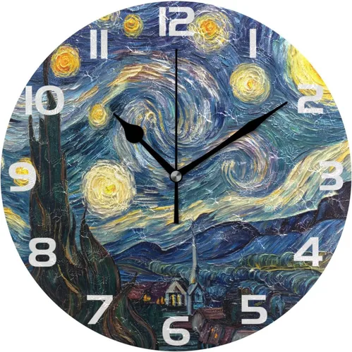 Miniatura 14 de ALAZA Reloj de pared con diseño de pájaro en la rama 3D que no hace tictac, para dormitorio, cocina, sala de estar, escuela, oficina, dorado