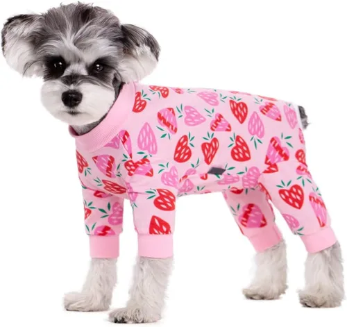Miniatura 14 de Traje de recuperación quirúrgica para perros pequeños, mameluco para cirugía hembras, pijamas para perros pequeños, pijama de manga larga, vendajes