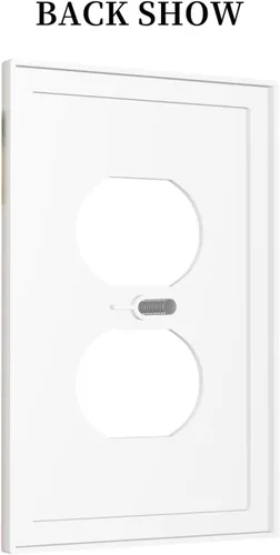Miniatura 4 de Mid Century Morden Boho - Placa de pared para interruptor de luz dúplex de 1 banda, placa frontal decorativa eléctrica para receptáculo para baño