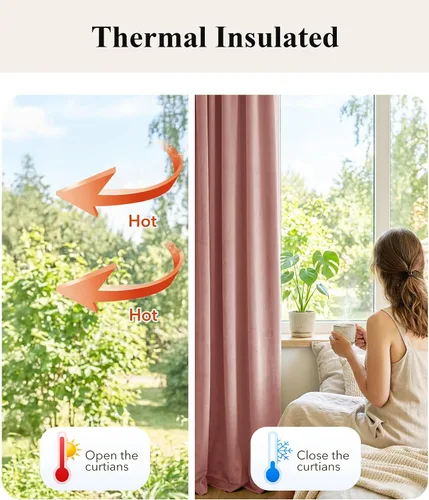 Miniatura 229 de StangH Cortinas de Terciopelo Verde Esmeralda de 96 Pulgadas - Cortinas Opacas de Terciopelo de Lujo Súper Suaves, Elegante Cobertura de Ventana