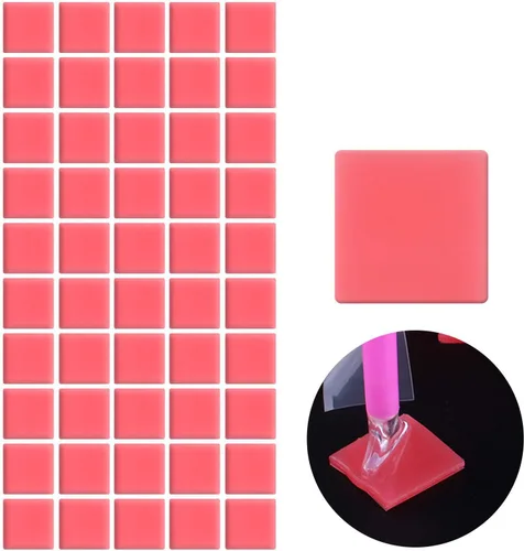Miniatura 8 de Juego de herramientas de cera de bordado de diamante de arcilla para pintura (morado 50 piezas)