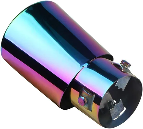 Miniatura 3 de Tubos de punta de silenciador de escape de coche de acero inoxidable de tipo curvo universal atornillado para tubos de 1.5 a 2.1 pulgadas de diámetro