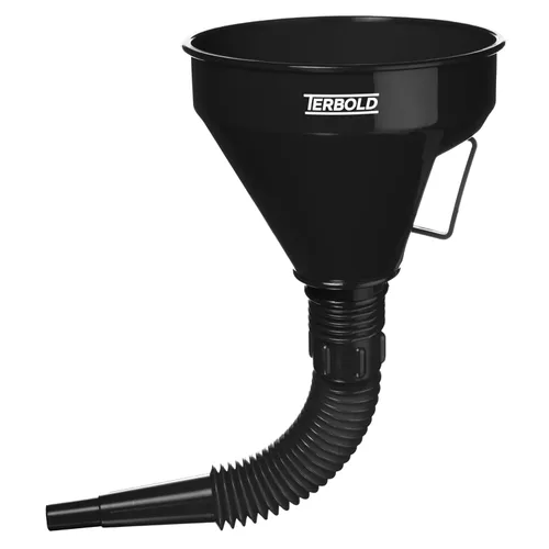 Miniatura 9 de Embudo flexible automotriz con manguera Embudo de aceite flexible de boca ancha para uso automotriz – gas, líquido de transmisión, combustible Azul