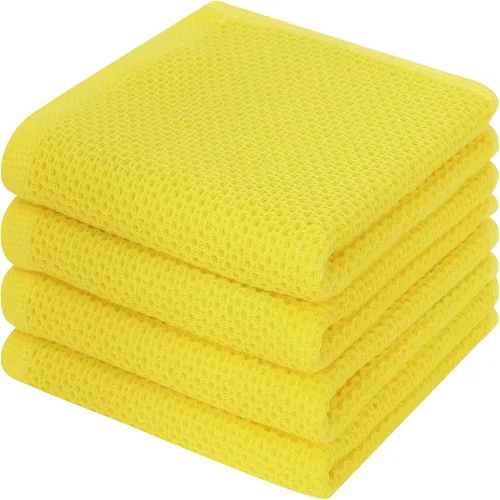 Miniatura 172 de Kitinjoy - Paños de cocina de 100 % algodón, tela de tejido gofrado, paño de limpieza ultrasuave, absorbente y de secado rápido. Gris Oscuro