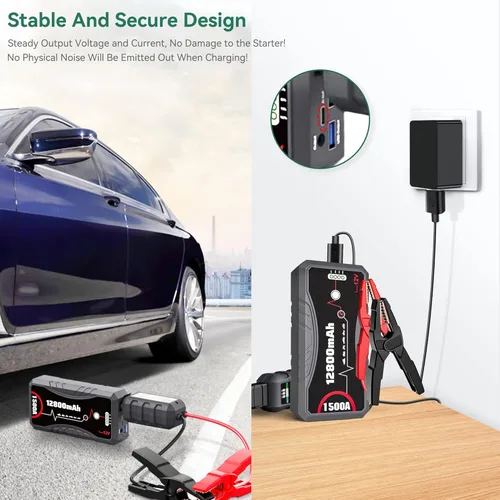 Miniatura 3 de Cargador de alimentación tipo C de 5 V compatible con NEXPOW Car Jump Starter 1500A 2000A Peak Battery Starter; GOOLOO GP2000 GT3000 Adaptador