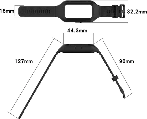 Miniatura 2 de Senter Correa de reloj de goma y funda para Huawei Band 7, correa de silicona para reloj inteligente Honor Band 7
