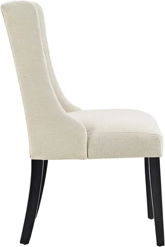 Miniatura 3 de Modway Baronet - Silla Parsons moderna tapizada de tela tapizada para cocina y comedor, color beige