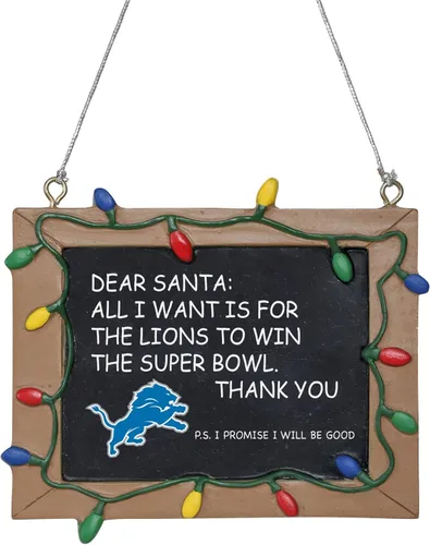Miniatura 2 de NFL Resin Holiday Christmas Chalkboard Sign Ornament