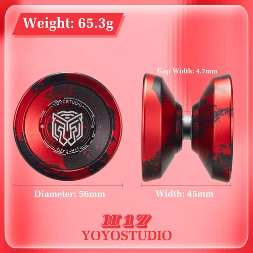 Miniatura 2 de YOYOSTUDIO Yoyo Profesional Responsivo Yoyo H17, Yoyos de Metal de Doble Propósito para Niños Principiantes, Yo-yo No Responsivo con Rodamiento