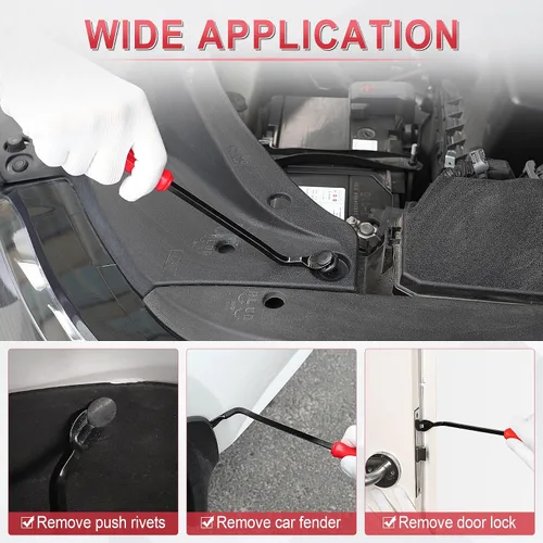 Miniatura 6 de LivTee Herramienta de extracción de clips de plástico, herramienta de extracción de paneles de puerta (tapicería) para equipos de audio automotriz