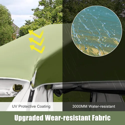 Miniatura 5 de YOLENY Instant Cabin Tent, 4-8 Person Quick Setup Family Camping Tent with Rainfly and Extended Canopy, Weather Resistant Tent with Mesh Windows and