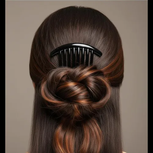 Miniatura 2 de Peine francés de 7 dientes, 3 pinzas de plástico para el cabello, accesorio para peines laterales para el cabello para mujeres y niñas, accesorios
