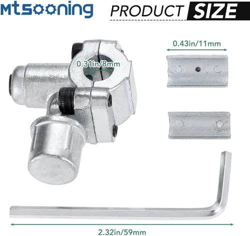 Miniatura 6 de 4 piezas BPV-31 Kit de válvula de perforación de bala, válvula de grifo de línea ajustable para aire acondicionado HVAC 1/4 pulgadas, 5/16 pulgadas