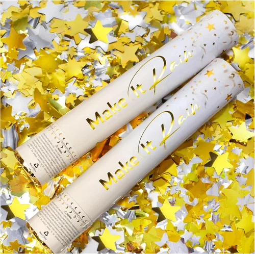 Miniatura 16 de PrimePure Cañón de confeti para fiestas, biodegradables, multicolor, rectangulares, confeti, paquete de 6, pistola de cañón de fiesta para bodas