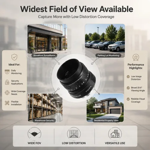 Miniatura 4 de Pomya Enfoque manual de gran apertura F1.4 de 0.984 in, lente de CCTV, lente MFT Prime para M43, tienda de soporte para almacén de estacionamiento