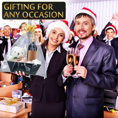 Miniatura 6 de Mimorou Paquete de 6 cestas para regalos vacías para llenar, kit de cesta de regalo vacía de papel kraft a granel con asa, 6 bolsas para envolver