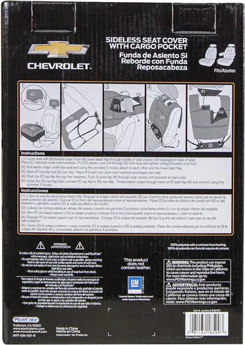 Miniatura 6 de Plasticolor 008599R01 Chevy Chevrolet Logo Universal Fit Car Truck o SUV Funda de asiento sin laterales de 3 piezas con reposacabezas , color negro