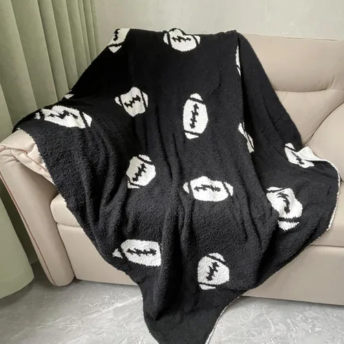 Miniatura 10 de Manta acogedora con patrón de béisbol perfecta reversible ligera ropa de cama para adultos, suave, cálida y de felpa manta deportiva de pelota ideal