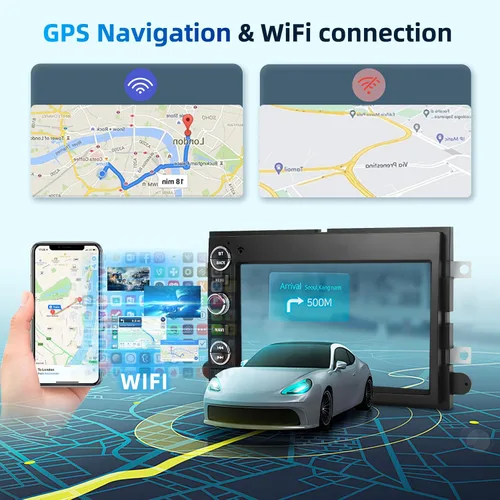 Miniatura 5 de 2+64G Android 13 Radio de coche estéreo para Ford F150 F250 F350 2004-2014, 7 pulgadas 1080P pantalla táctil estéreo de coche con CarPlay