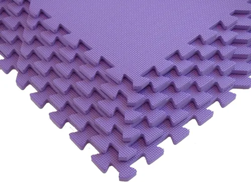 Miniatura 28 de Tapete de entrenamiento con baldosas de espuma entrelazados para pisos de gimnasios. Excelente para pilates, yoga, aeróbica, cardio, entrenamiento