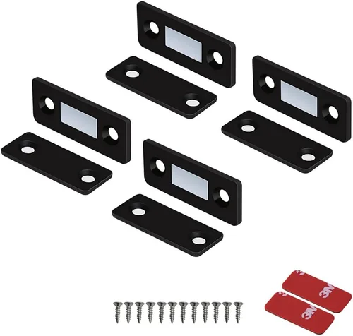 Miniatura 14 de Mousike Imanes magnéticos para puertas ultrafinas, de acero inoxidable, para cierre de puerta corrediza, armario de cocina, armario, armario