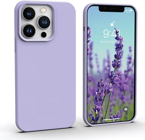 Miniatura 17 de IceSword Compatible con iPhone 13 Pro Max, funda protectora delgada de silicona líquida para teléfono, suave mate lindo para hombres y mujeres, Azul