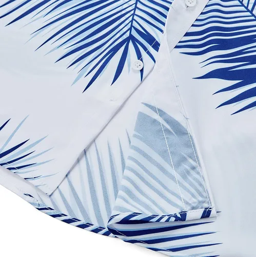 Miniatura 6 de EUOW - Camisa hawaiana de manga corta para hombre, con botones, de verano, para playa