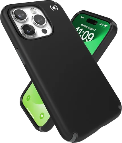 Speck Funda para iPhone 15 Pro - Protección contra caídas - Resistente a los arañazos, tacto suave, funda para teléfono de 6.1 pulgadas - Presidio2