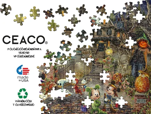 Miniatura 5 de Ceaco - Thomas Kinkade - Disney - Mickey y Minnie Halloween Fun - Rompecabezas de 1000 piezas