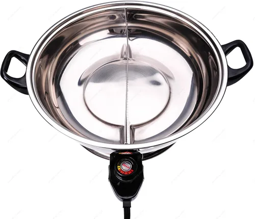 Miniatura 3 de Olla caliente de Shabu Shabu, olla caliente mongol eléctrica con el divisor