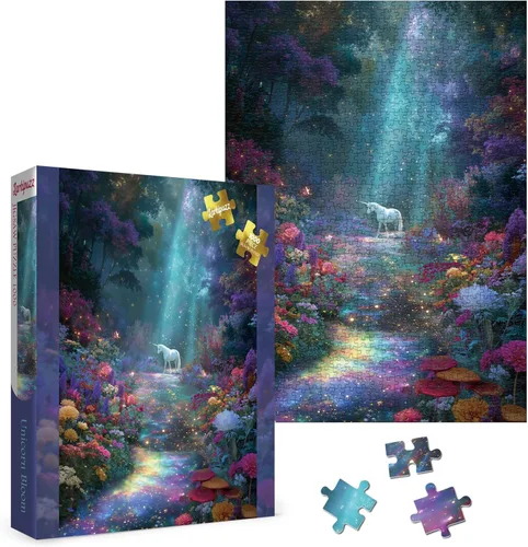 Miniatura 9 de Rompecabezas de paisaje de cascada de otoño para adultos, 1000 piezas, rompecabezas escénico de montaña de bosque natural, desafiante rompecabezas