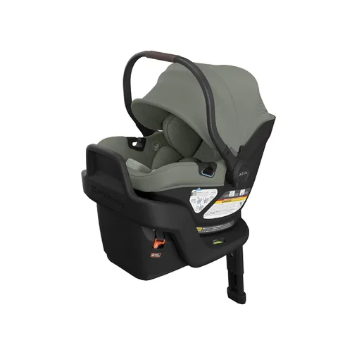 Miniatura 11 de UPPAbaby Aria V2 - Asiento de automóvil ligero para bebé, poco menos de 6 libras, base con pata de carga + inserto para bebés + funda para pies