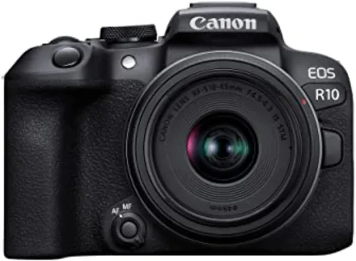 Miniatura 9 de Kit de creador de contenido Canon EOS R10, cámara sin espejo para vlogging con lente RF-S18-45mm F4.5-6.3 IS STM, trípode y micrófono estéreo