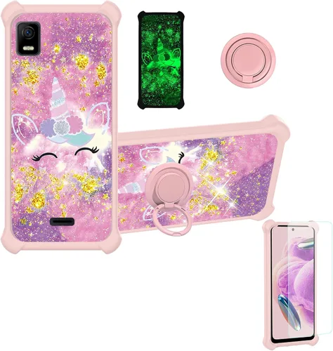 Miniatura 107 de jioeuinly JSF-DJS - Funda compatible con Nothing Phone 2a con protector de pantalla de vidrio templado, policarbonato duro + silicona suave, soporte