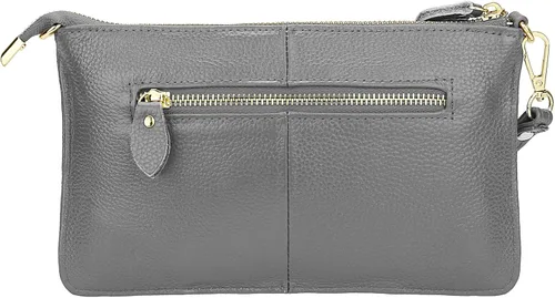 Miniatura 4 de Uromee Cartera de mano para mujer, de piel auténtica, con cadena de hombro desmontable