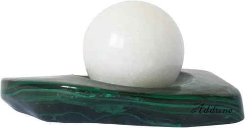 Miniatura 4 de Bolas de estrés de mármol para medicina de salud china, terapia de masaje de piedra blanca, bolas de ejercicio de mano, regalo con caja