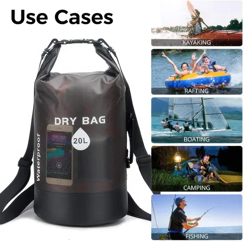 Miniatura 2 de Waterproof Dry Bag Backpack for Kayaking & Paddle Boarding - Lightweight Roll Top Dry Storage with Phone Case for Swimming, Boating, Beach, Camping