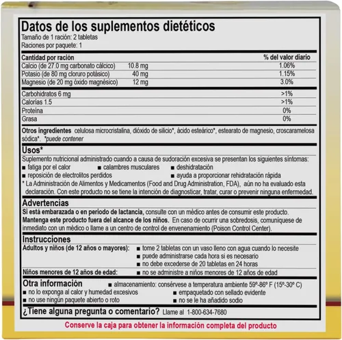 Miniatura 7 de Medique 03033 Medi-Lyte Tabletas de Electrolitos con Cloruro de Potasio para Calambres, 100 Tabletas