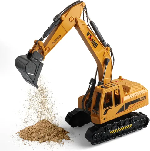 Miniatura 8 de Camión de juguete ABS fundido a presión para niños de 3 a 12 años, vehículo de construcción de metal alimentado por fricción con cabina giratoria