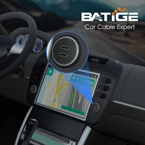 Miniatura 9 de Cable de doble puerto USB 3.0 macho a tipo C 3.0 hembra, 2 puertos, para montaje en coche, camión, barco, motocicleta, salpicadero, panel, 3 pies