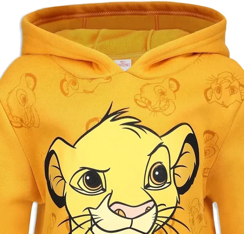 Miniatura 4 de Disney Lion King Simba - Sudadera con capucha para niños pequeños y pequeños, color naranja