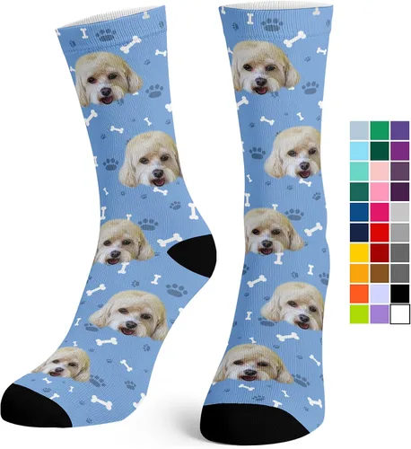 Miniatura 192 de Artsadd Calcetines personalizados para mujeres y hombres, amantes de los perros y gatos, regalos divertidos unisex personalizados