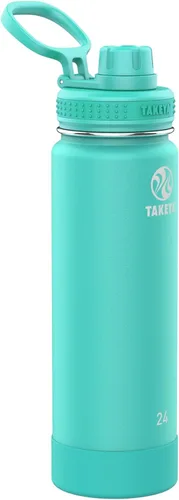 Miniatura 47 de Takeya Actives - Botella de agua de acero inoxidable, con aislamiento térmico y tapa de boquilla, capacidad de 24 onzas, color azul piedra Piedra