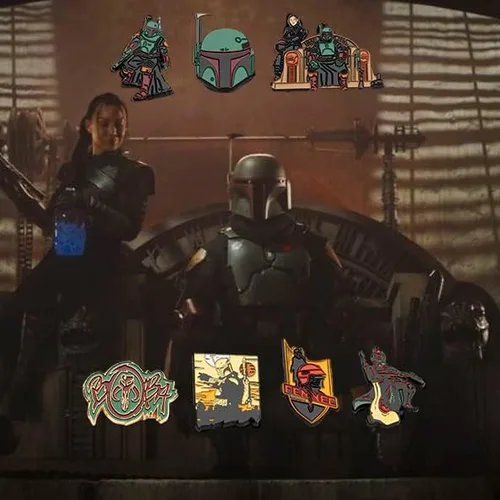 Miniatura 4 de STAR WARS The Book of Boba Fett - Juego de 7 pines a base de metal con esmalte Viene en una caja de 56 x 49in con licencia oficial exclusivo