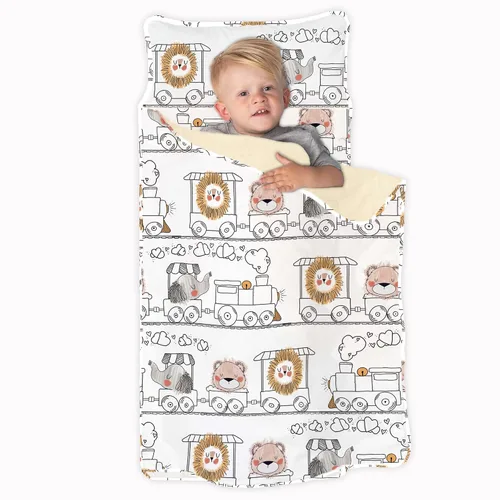 Miniatura 19 de JumpOff Jo Colchoneta de siesta extra larga para niños - Cómoda colchoneta de descanso para niños con almohada extraíble y manta ultra suave